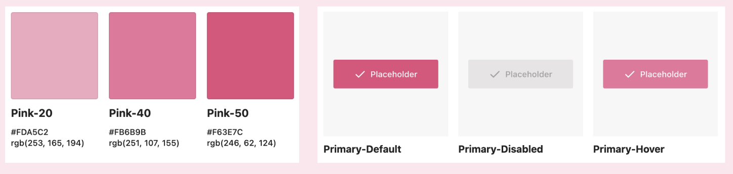 Display colors and buttons