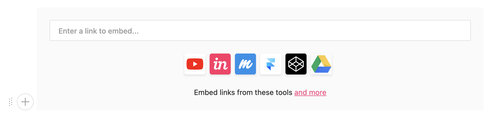 Embed block
