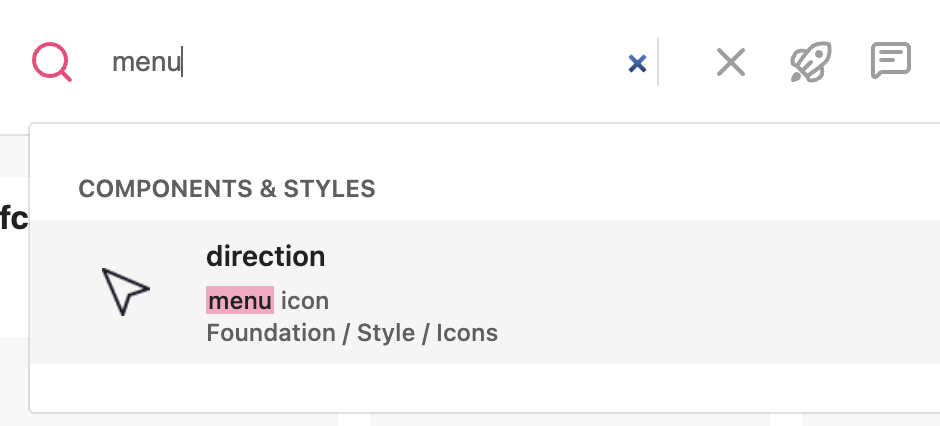 Icon appears in search result from notes search