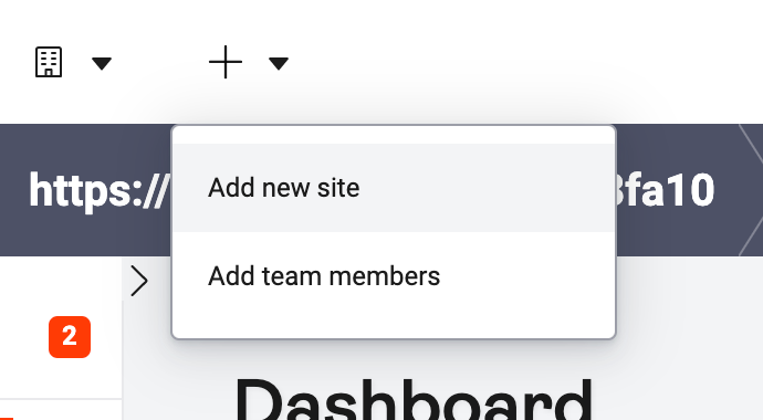 Add new site window in Hotjar