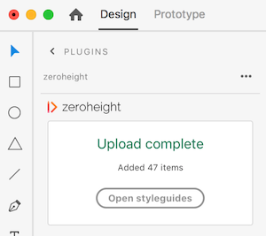 Upload complete window in Adobe XD