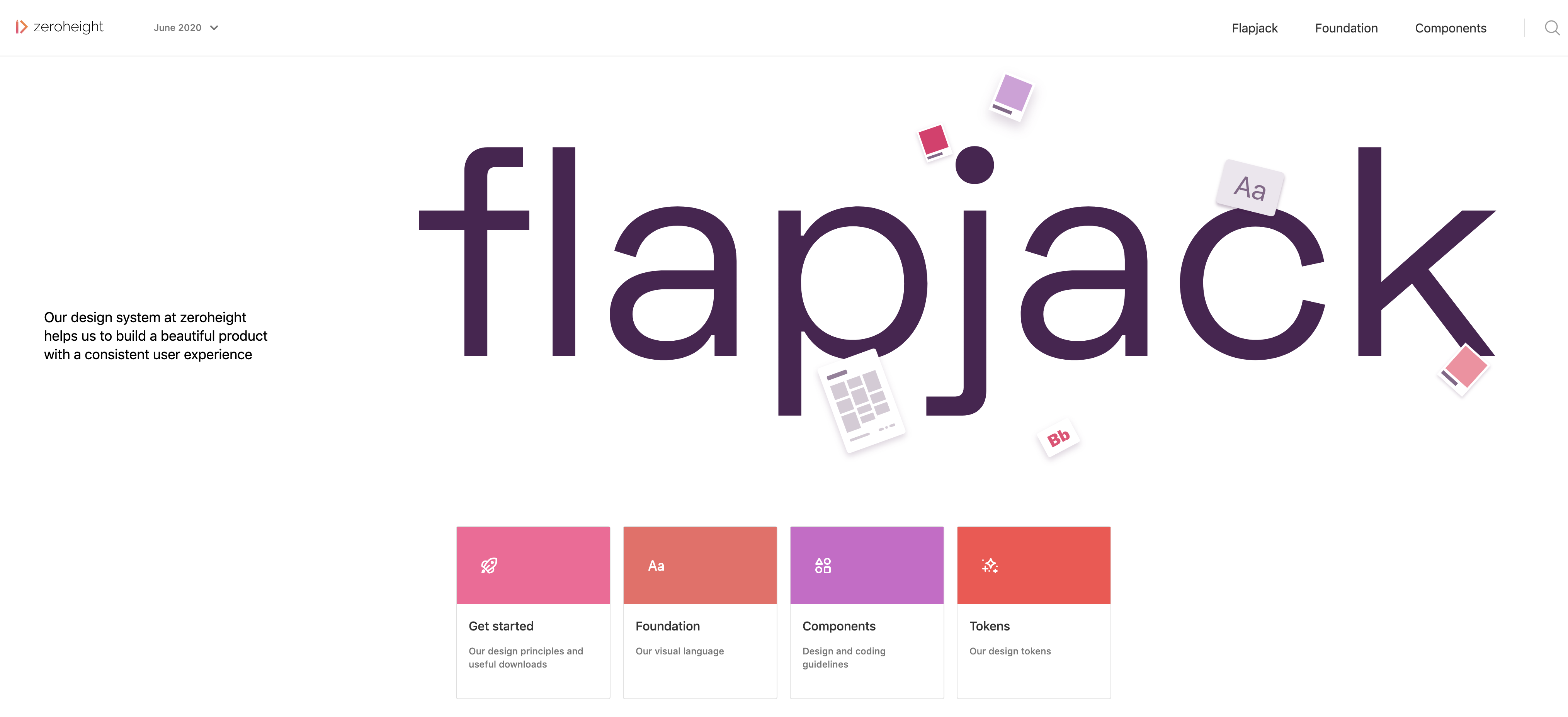 Design system landing page