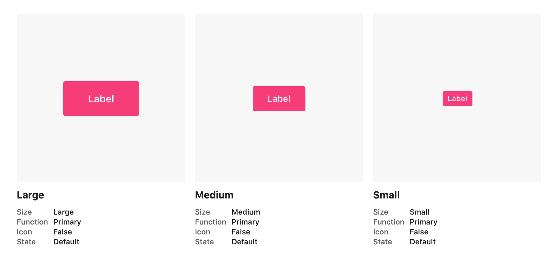 Figma varients displayed in zeroheight.