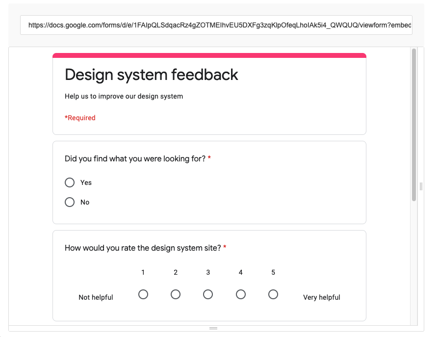 Embedded Google Form in iFrame