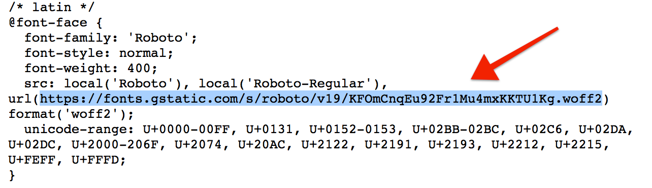 font file example