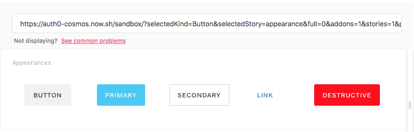iFrame displays contents from Storybook