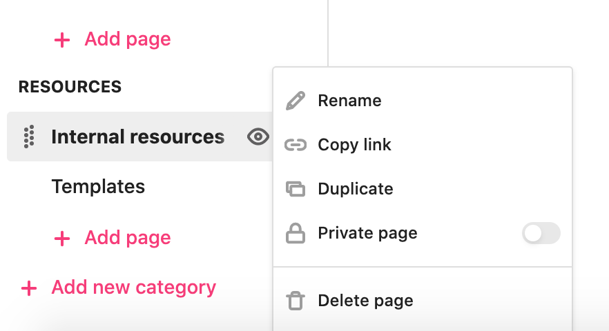three dot menu for styleguide page 