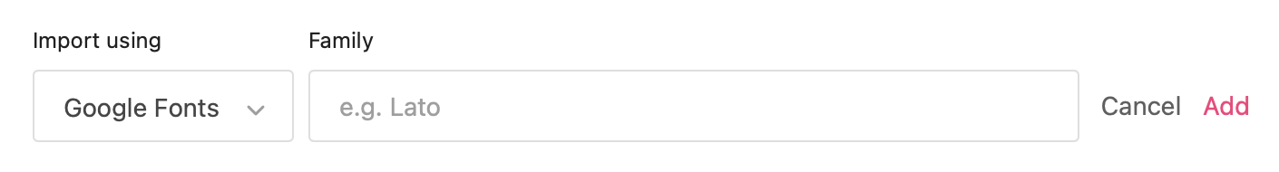 Add Google fonts