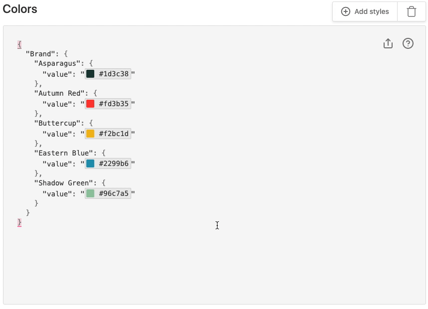 Gif showing how to rename tokens in the editor