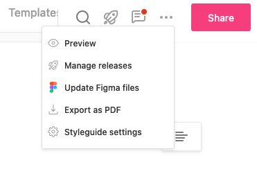 three dots menu in zeroheight