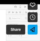 Share button in Vimeo