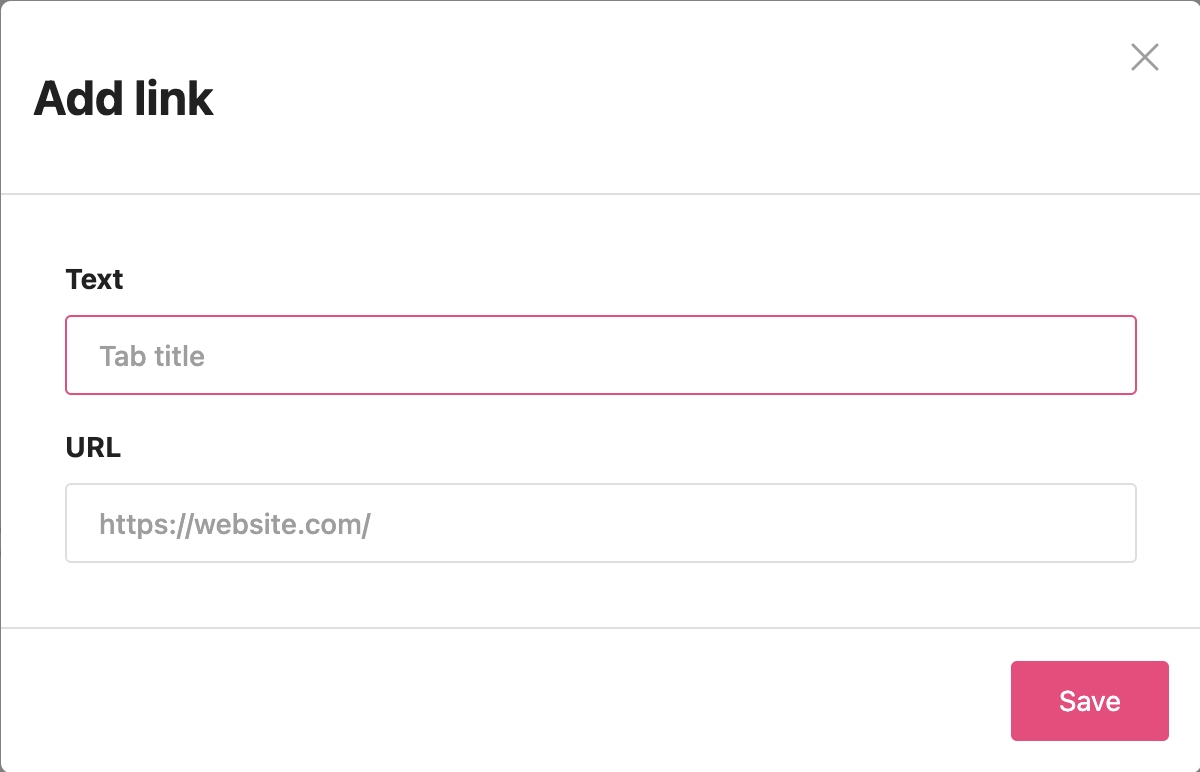 Add external link to top navigation