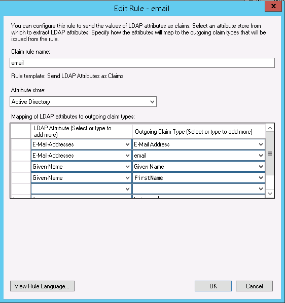 LDAP attributes