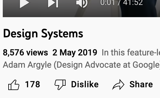 Share function in Youtube