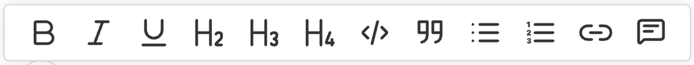 text toolbar