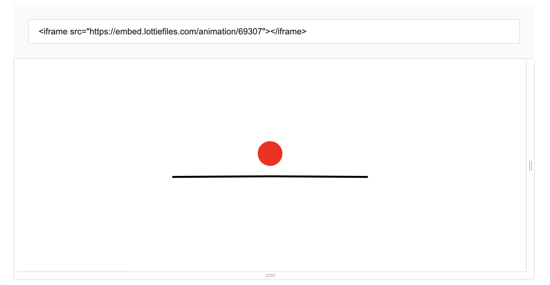 Embedded LottieFile in the iFrame