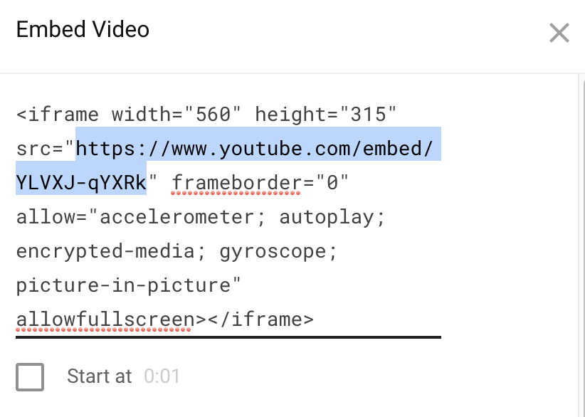 URL from the src tag