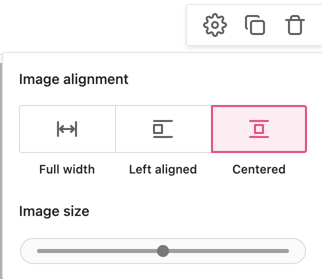 Image settings