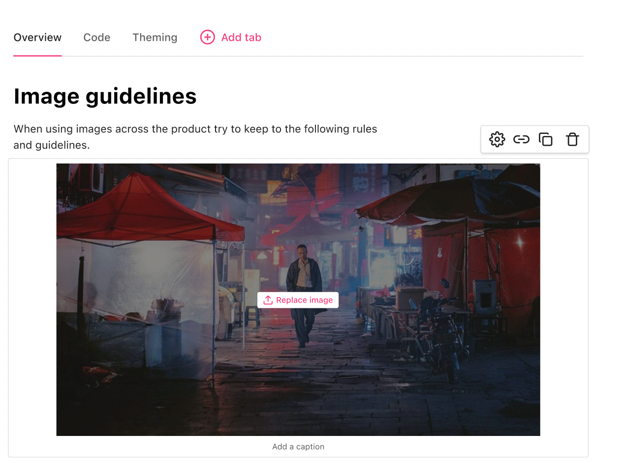 Add links to images when hovering over image