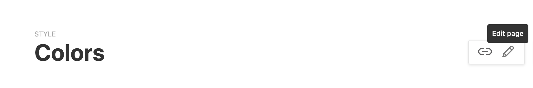 Edit page function hovered over