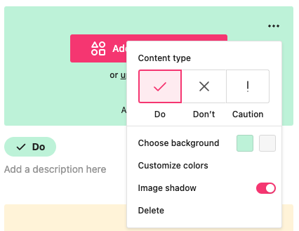 Settings for rules block