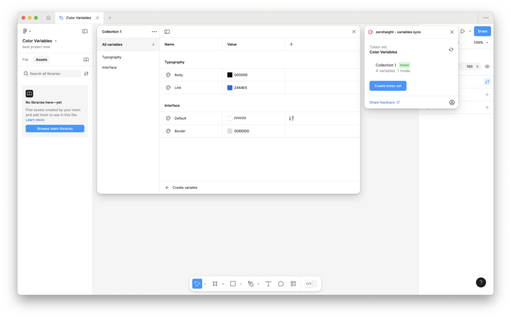 Using the zeroheight plugin with Figma variables