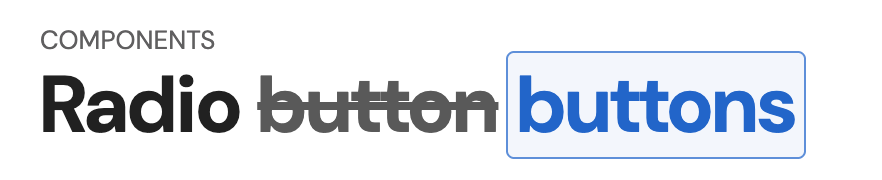 A renamed page title showing the old and new name